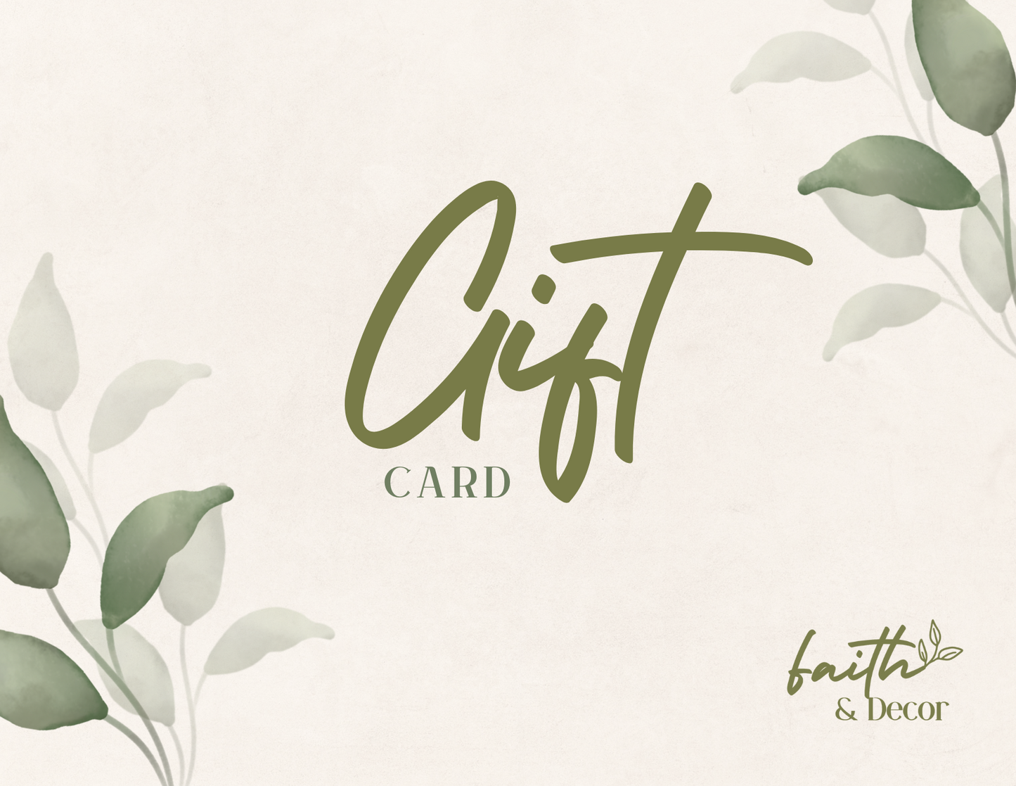 Faith&Decor Gift Card